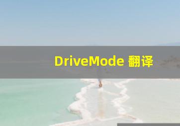 DriveMode 翻译